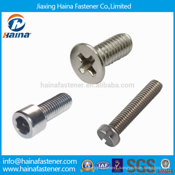 DIN Standard Pan Head Slotted/Hexagon Socket Head Stainless Steel Machine Screws